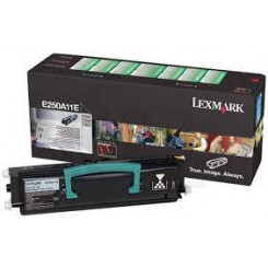 Lexmark E250A11E Black Toner Return Program Original Cartridge (3500 Pages) for Lexmark E250, E250D, E250N, E350, E350N, E350D, E350DN, E352N, E352DN